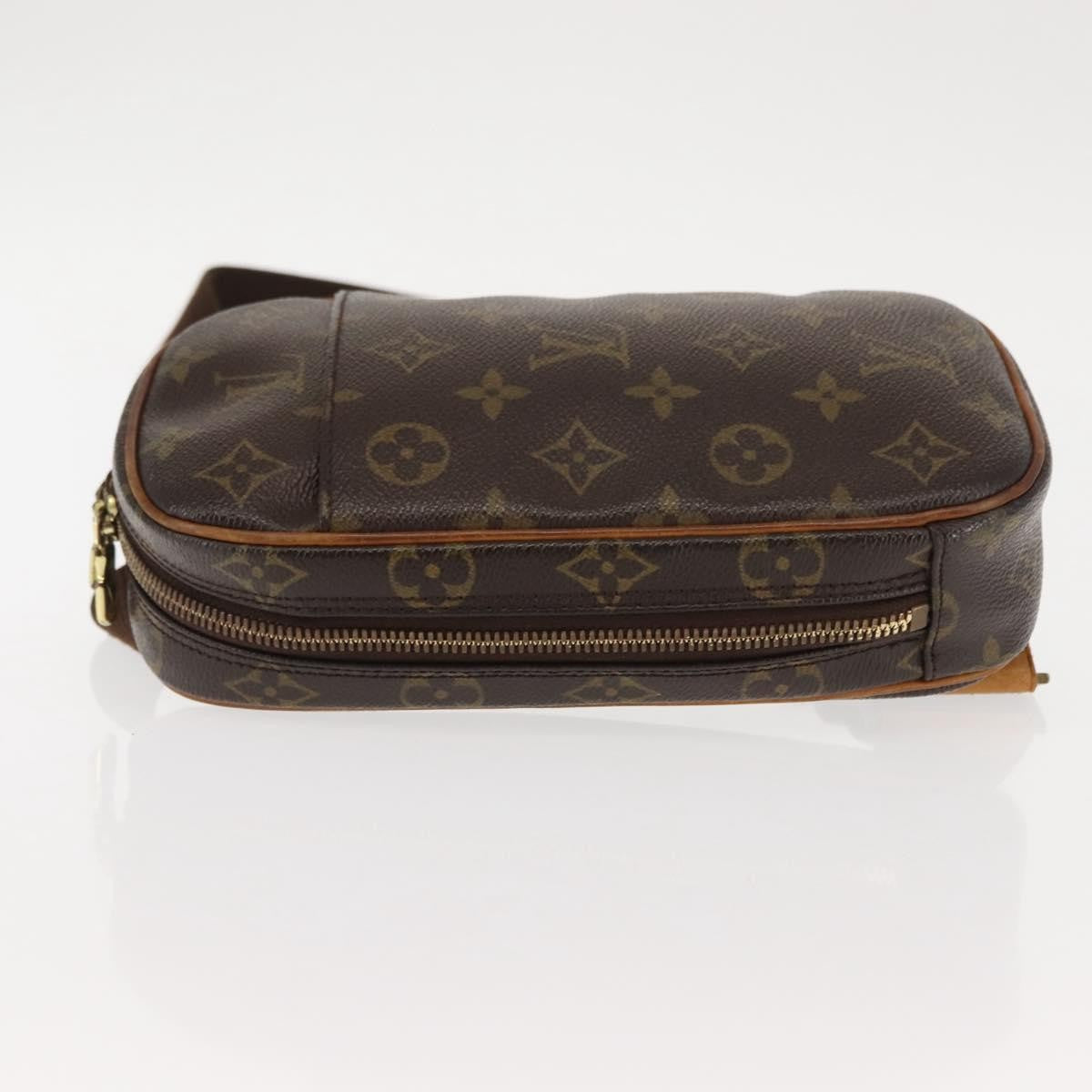 Louis Vuitton Pochette Gange Monogram Canvas, BROWN, CANVAS, Clutche & pouche