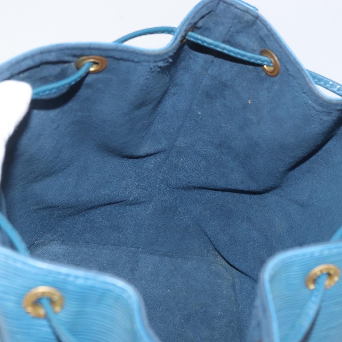 Louis Vuitton Petit Noe Handbag Epi Leather, Blue, Leather, Shoulder Bag