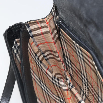 Burberry Flap Shoulder Bag Leather, BLACK, LEATHER, Shoulder bag