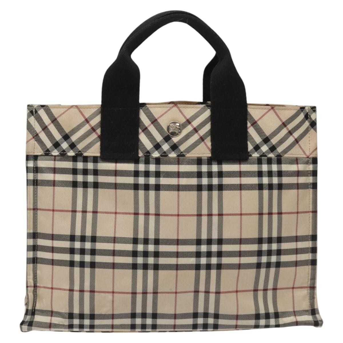 Burberry Blue Label Tote Bag Nylon, SILVER, NYLON, Tote bag