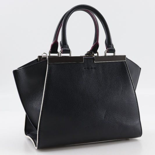 Fendi Petite 3Jours Bag Leather, BLACK, LEATHER, Handbag
