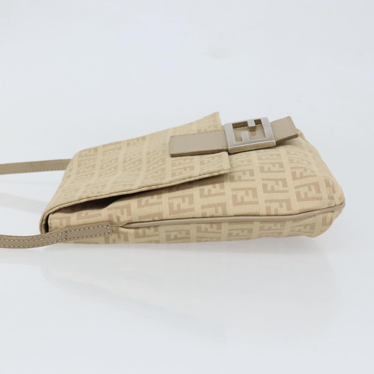 Fendi Vintage Flap Crossbody Bag Zucchino Canvas, BEIGE, CANVAS, Shoulder bag