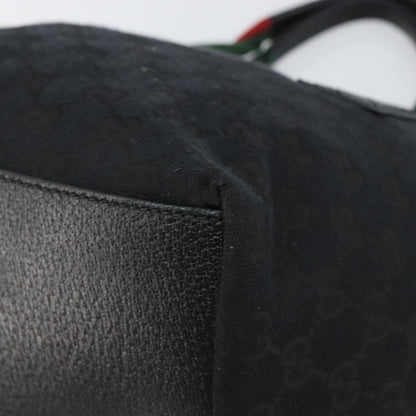 Gucci Web Zip Tote GG Canvas, BLACK, CANVAS, Tote bag