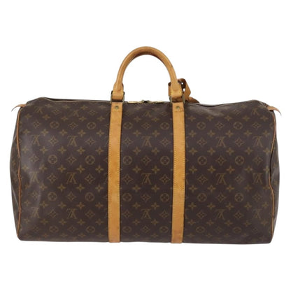 Louis Vuitton Keepall Bag Monogram Canvas, BROWN, CANVAS, Travel bag