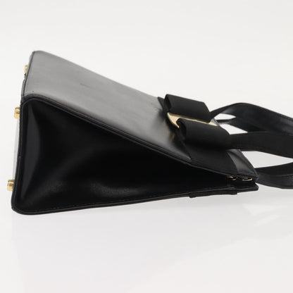Salvatore Ferragamo Convertible Vara Bow Tote Leather, BLACK, LEATHER, Handbag