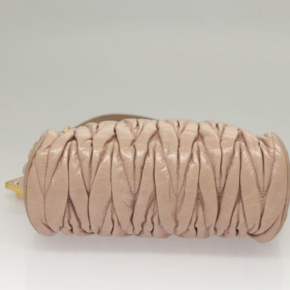 Miu Miu Zip Crossbody Bag Matelasse Leather, PINK, LEATHER, Shoulder bag