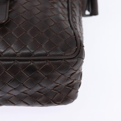 Bottega Veneta Front Pocket Messenger Bag Intrecciato Nappa, BROWN, LEATHER, Crossbody bag