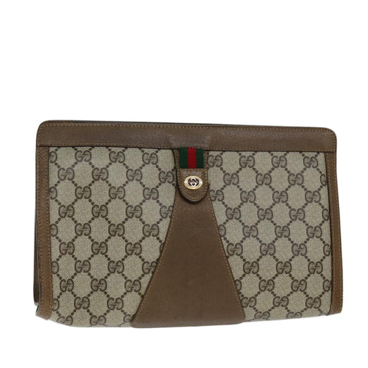 Gucci Sherry line pouch Canvas, Beige, Canvas, Clutch