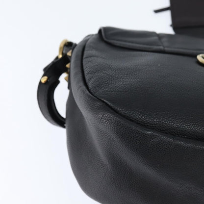 Chloe Elsie Crossbody Bag Leather, BLACK, LEATHER, Shoulder bag