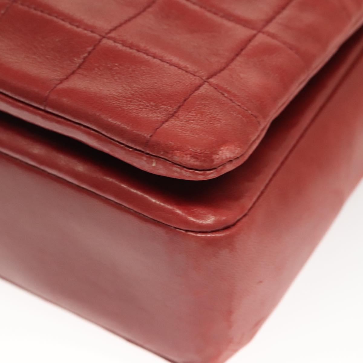 Chanel Chocolate Bar Reissue Flap Bag Lambskin, RED, LEATHER, Handbag