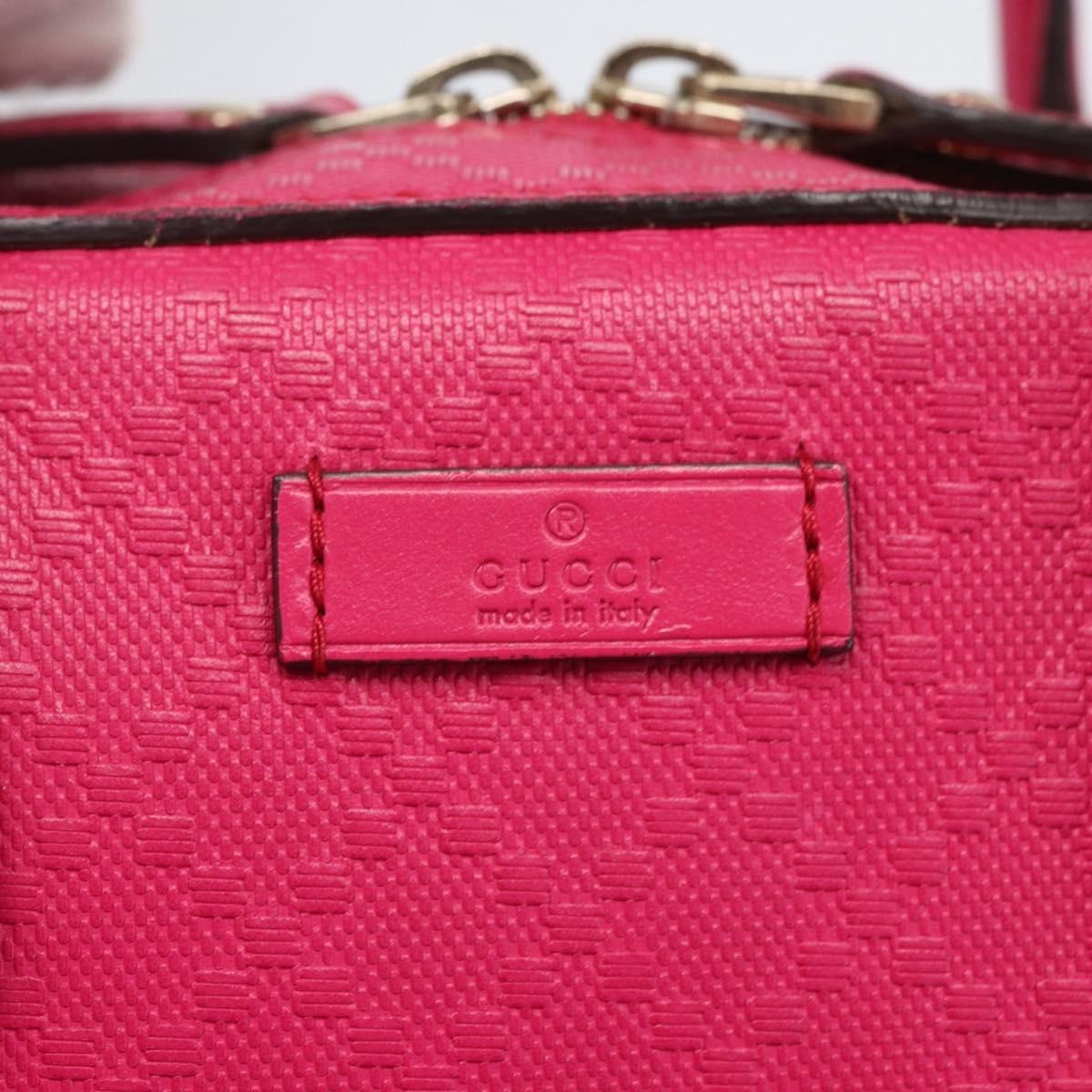 Gucci Bright Top Handle Bag Diamante Leather, PINK, LEATHER, Handbag