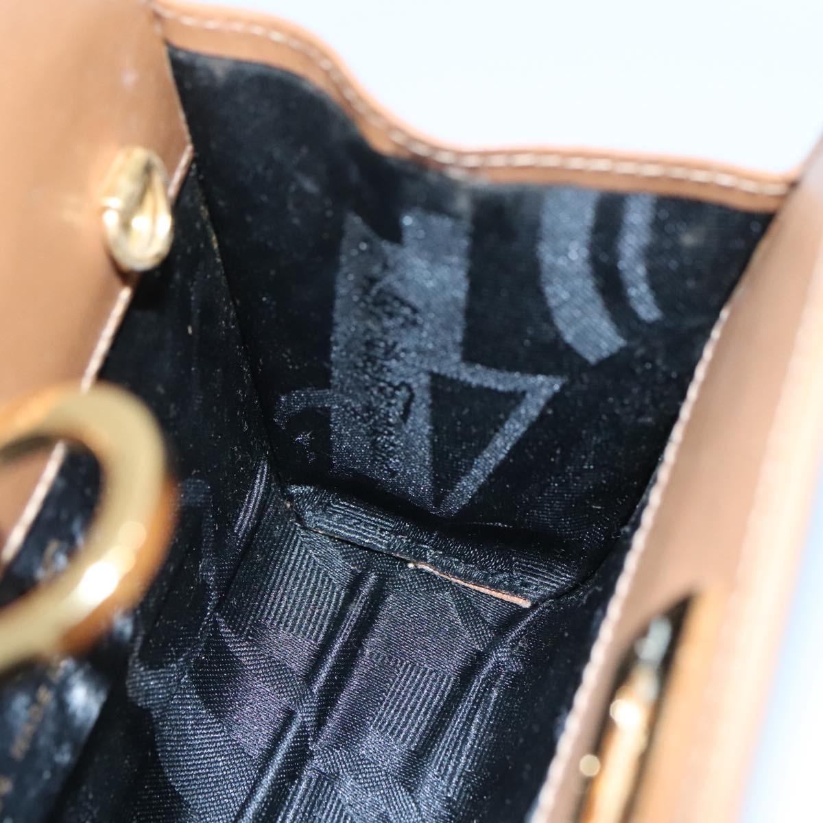 Salvatore Ferragamo Vintage Gancini Pochette Leather, BROWN, LEATHER, Clutche & pouche