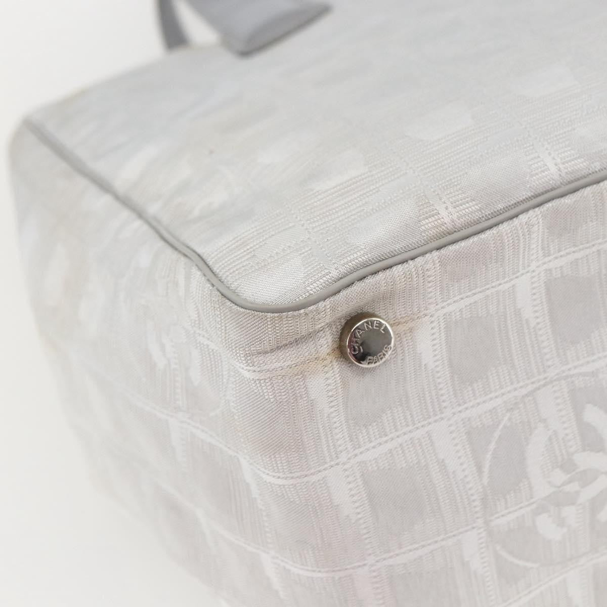 Chanel Travel Line Tote Nylon, SILVER, NYLON, Tote bag