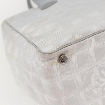 Chanel Travel Line Tote Nylon, SILVER, NYLON, Tote bag
