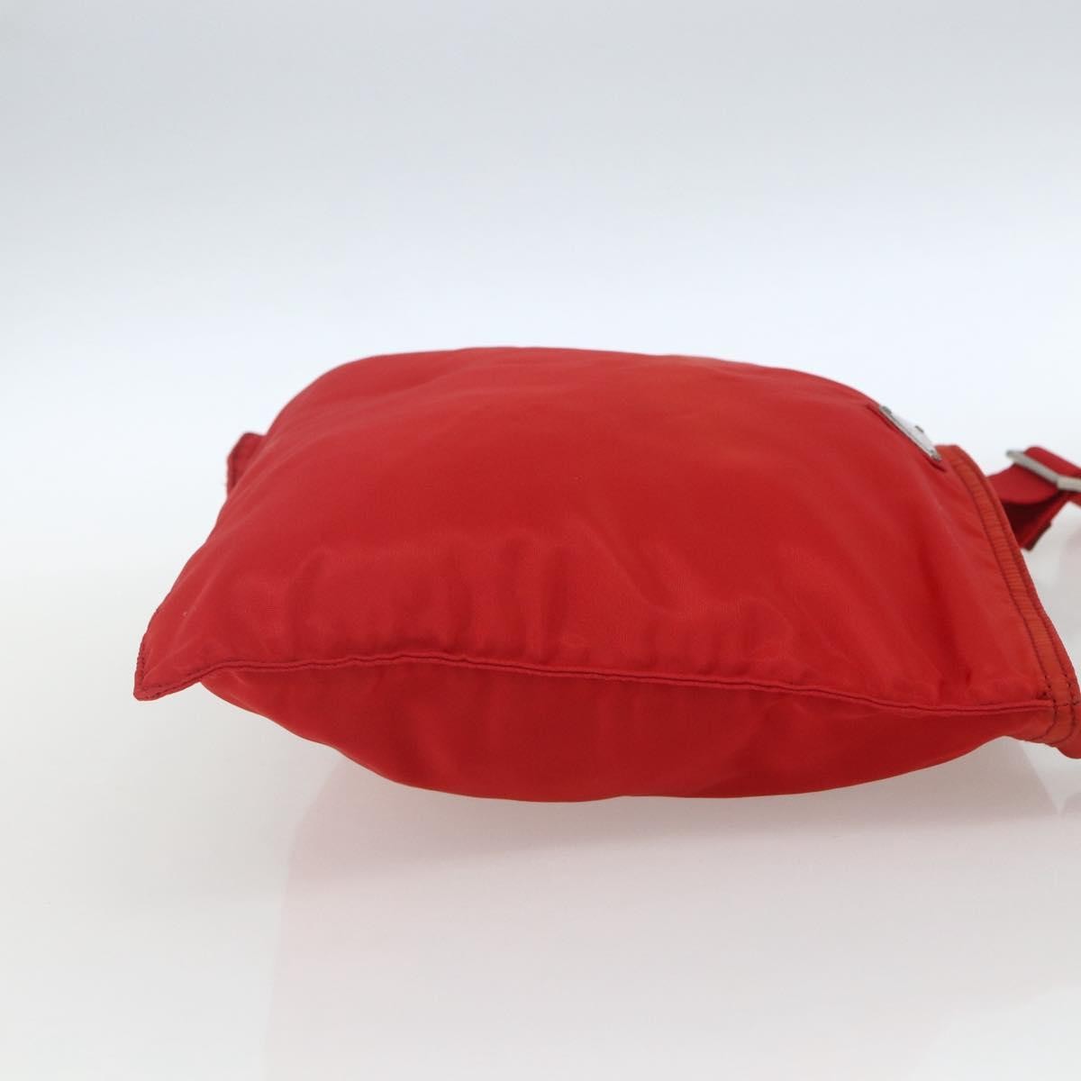 Prada Zip Top Messenger Bag Tessuto, RED, NYLON, Shoulder bag