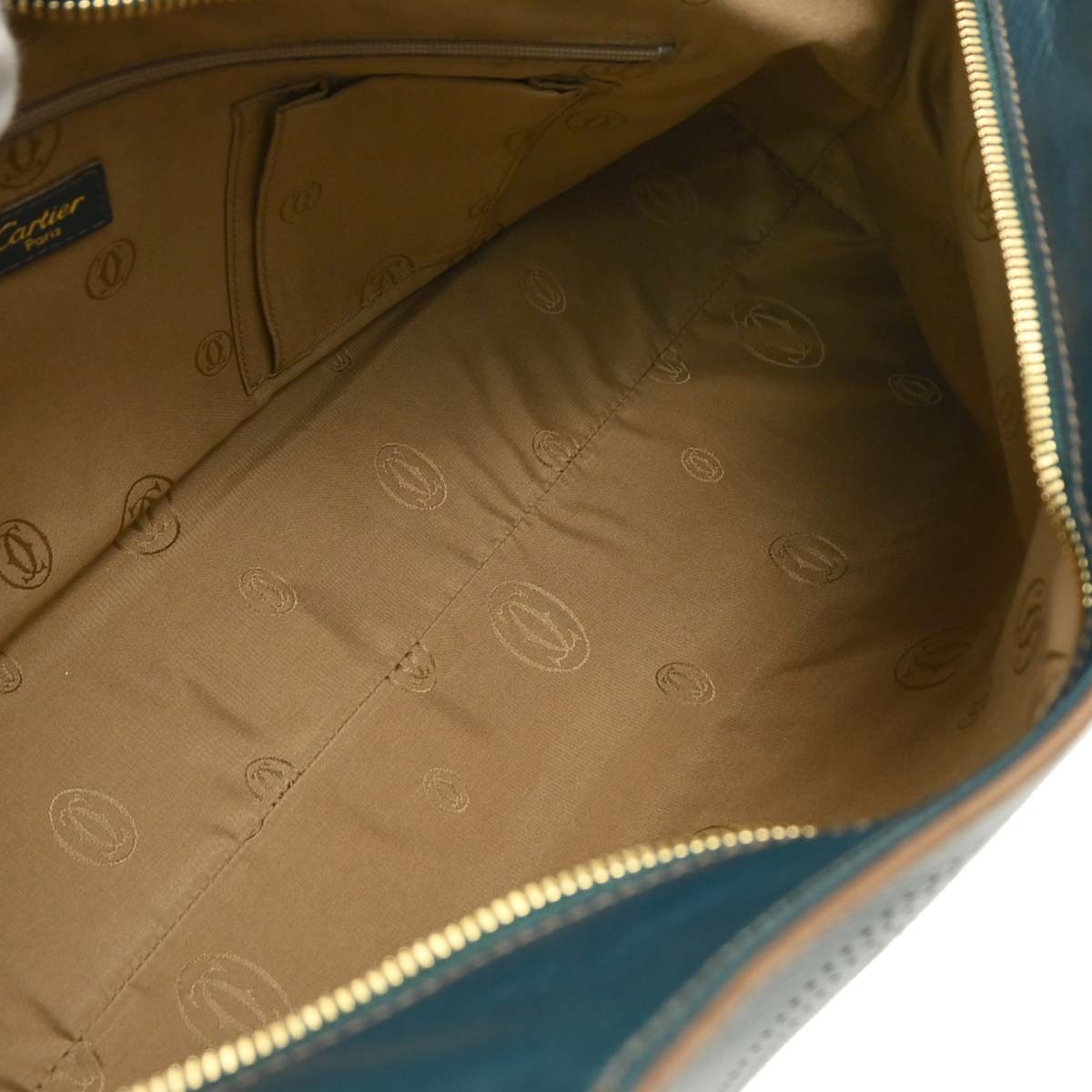 cartier Marcello Handbag Leather, GREEN, LEATHER, Handbag