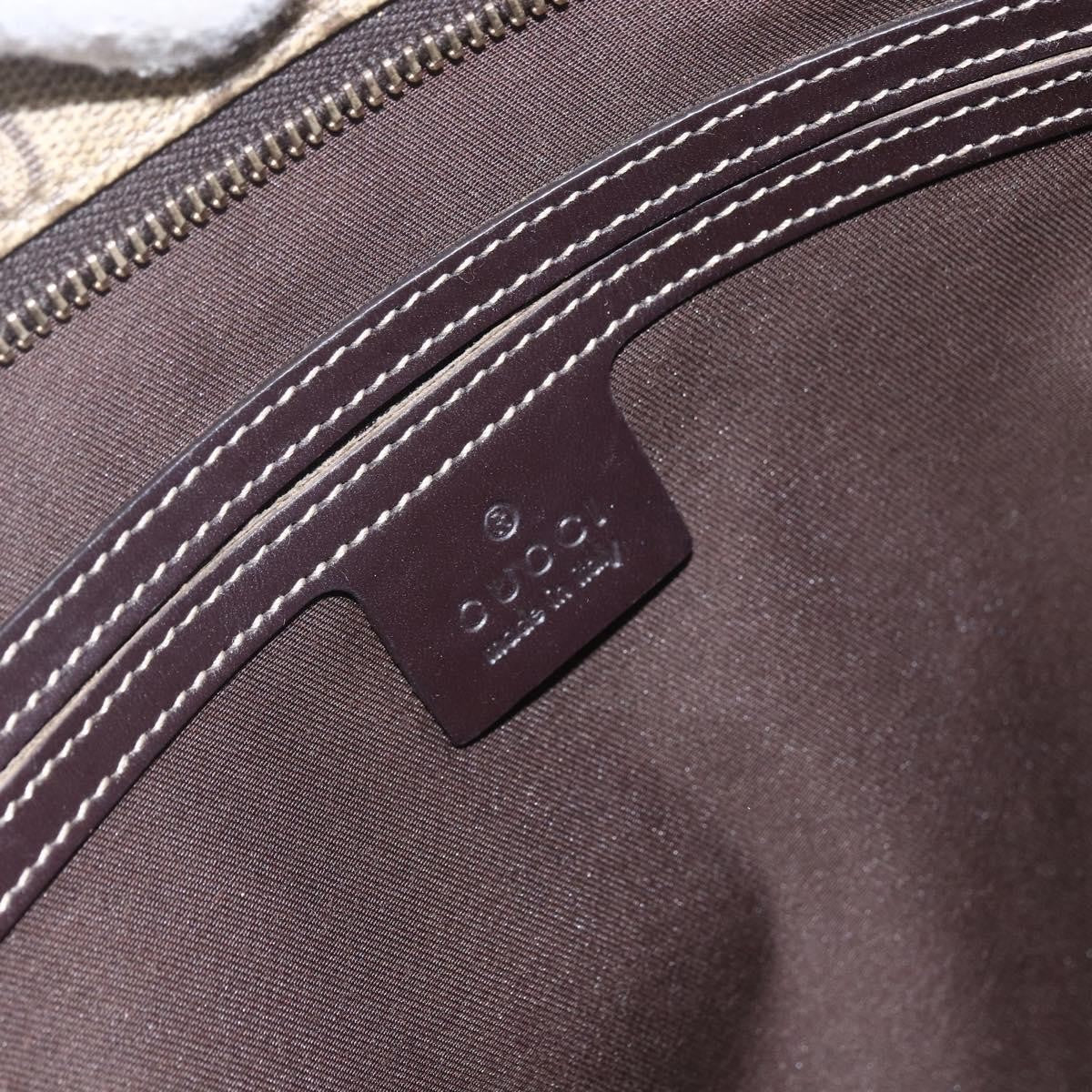 Gucci Zip Top Messenger Bag GG Coated Canvas, BEIGE, CANVAS, Shoulder bag