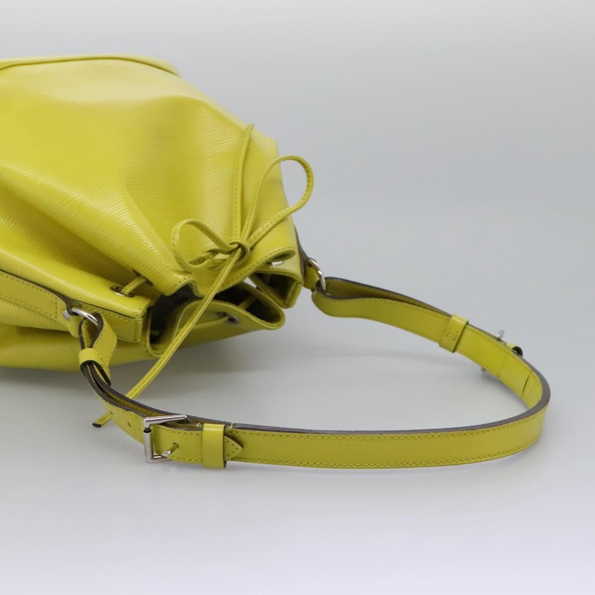 Louis Vuitton Petit Noe Handbag Epi Leather, Green, Leather, Shoulder Bag