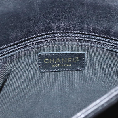 Chanel Chocolate Bar CC Shoulder Bag Quilted Leather, Black, Leather, Shoulder Bag