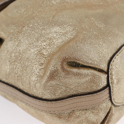 Chloe Elsie Convertible Satchel Leather, Gold, Leather, Handbag