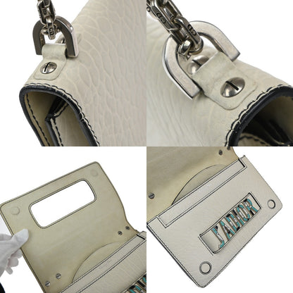 Christian Dior J'Adior Flap Bag Canyon Grained Lambskin with Mosaic Detail, White, Leather, Shoulder Bag