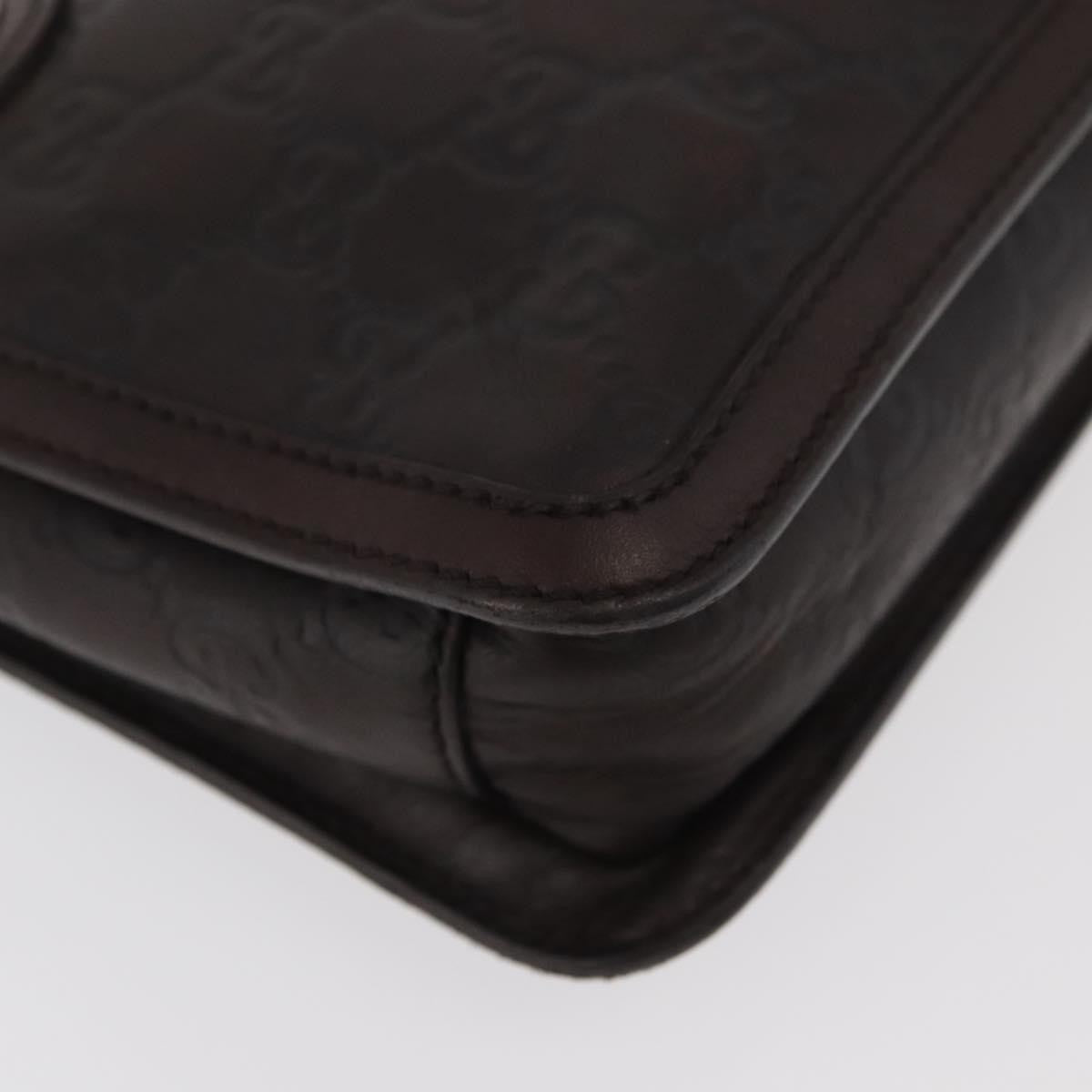 Gucci Zip Pouch Leather, BROWN, LEATHER, Clutche & pouche