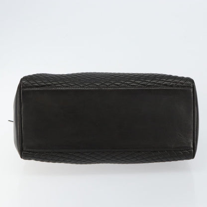 Bally Vintage Handbag Quilted Leather, BLACK, LEATHER, Handbag