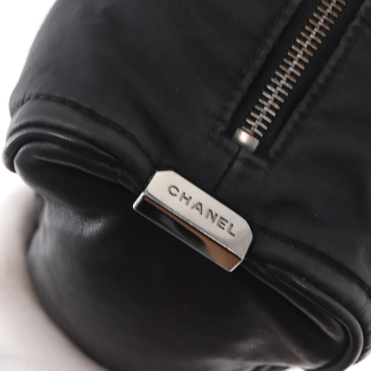 Chanel Square Stitch Boston Bag Quilted Nylon, BLACK, NYLON, Travel bag