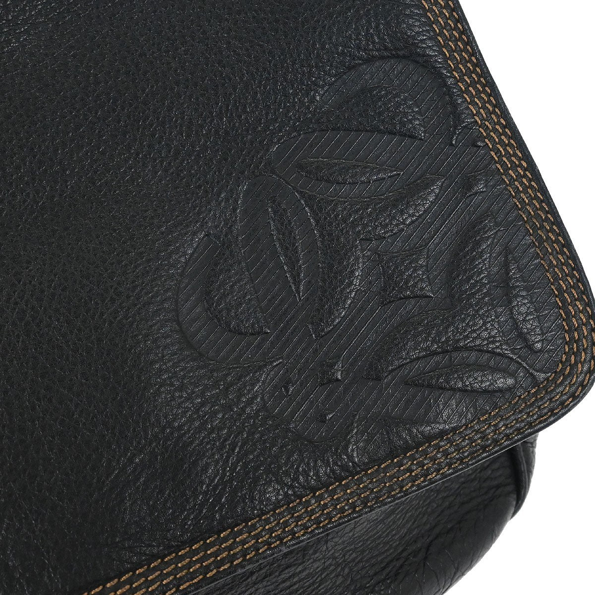 Loewe Anagram Shoulder Bag Leather, Navy, Leather, Shoulder Bag