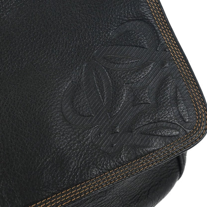 Loewe Anagram Shoulder Bag Leather, Navy, Leather, Shoulder Bag
