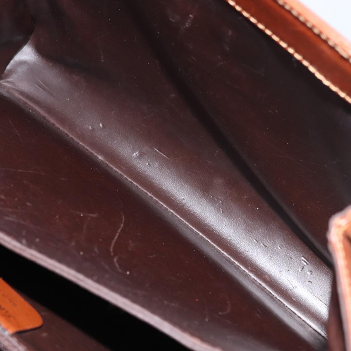 Salvatore Ferragamo Vintage Handbag Leather, BROWN, LEATHER, Handbag
