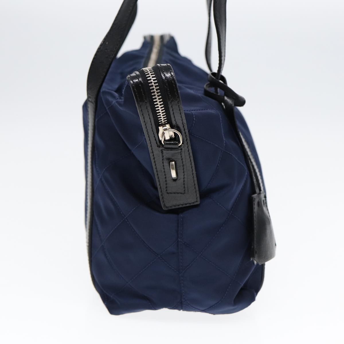 Prada Vintage Shoulder Bag Quilted Tessuto, NAVY, NYLON, Shoulder bag