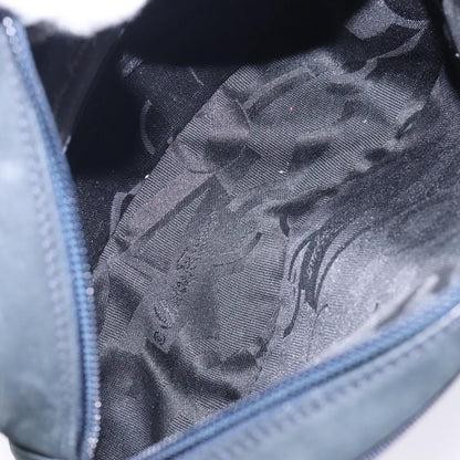 Salvatore Ferragamo Vala Shoulder Bag Suede, NAVY, SUEDE, Shoulder bag