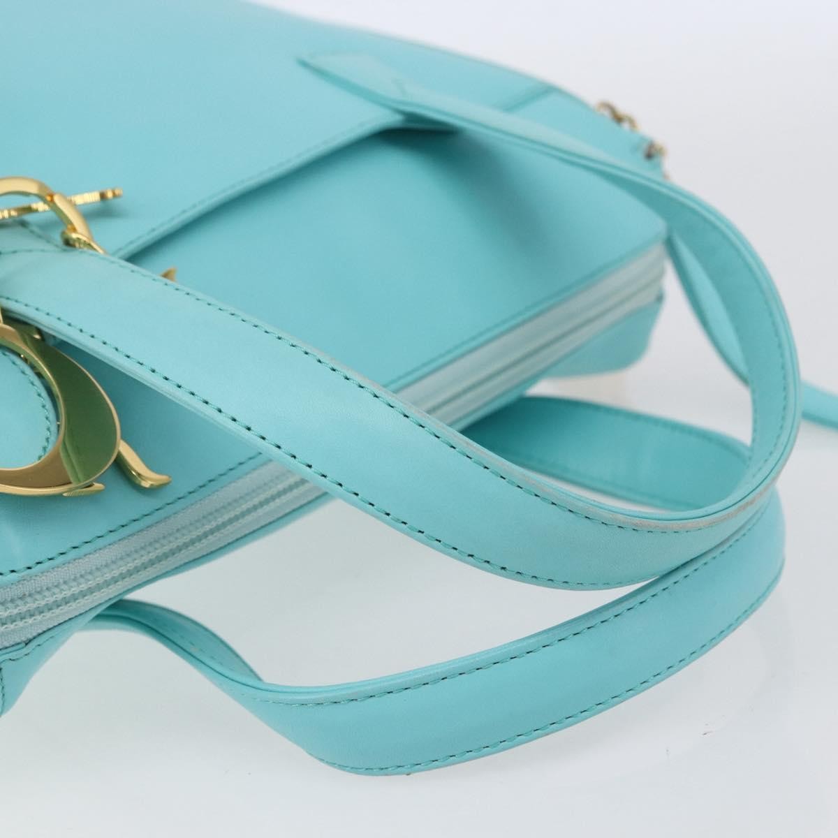 Christian Dior Vintage Handbag Leather, BLUE, LEATHER, Handbag