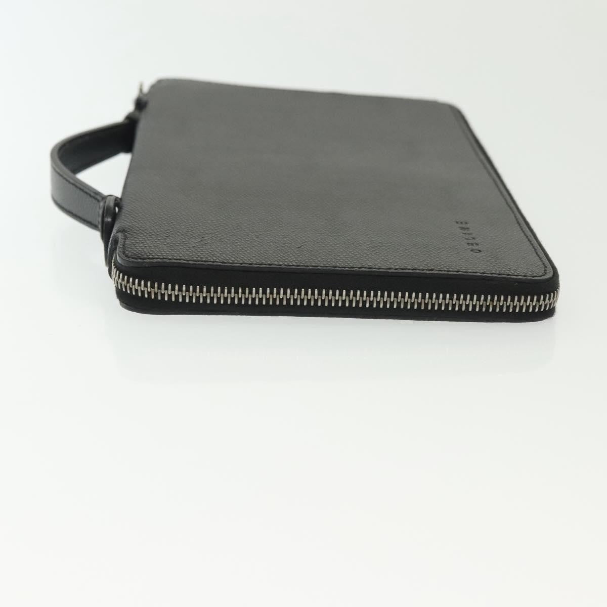 Celine Travel Organizer Leather, BLACK, LEATHER, Clutche & pouche