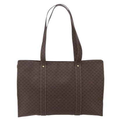 Celine Vintage Macadam Tote bag Canvas and Leather, BROWN, CANVAS, Tote bag