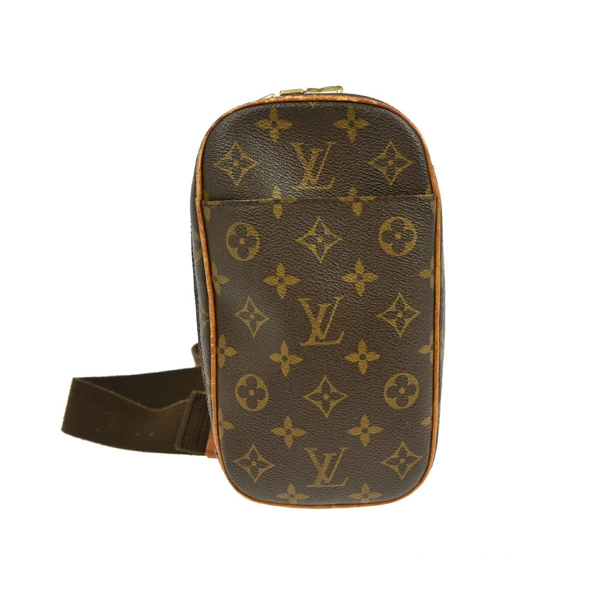 Louis Vuitton Pochette Gange Monogram Canvas, BROWN, CANVAS, Clutche & pouche
