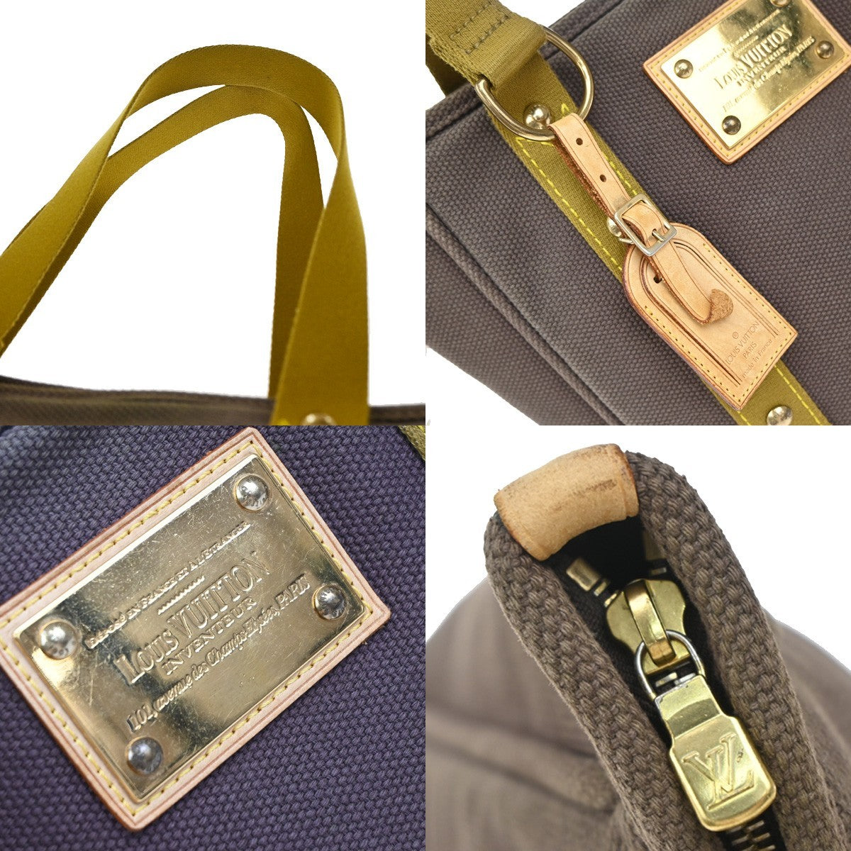 Louis Vuitton Antigua Tote Canvas, BROWN, CANVAS, Tote bag