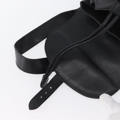 Gucci Vintage Bamboo Backpack Leather, BLACK, LEATHER, Backpack