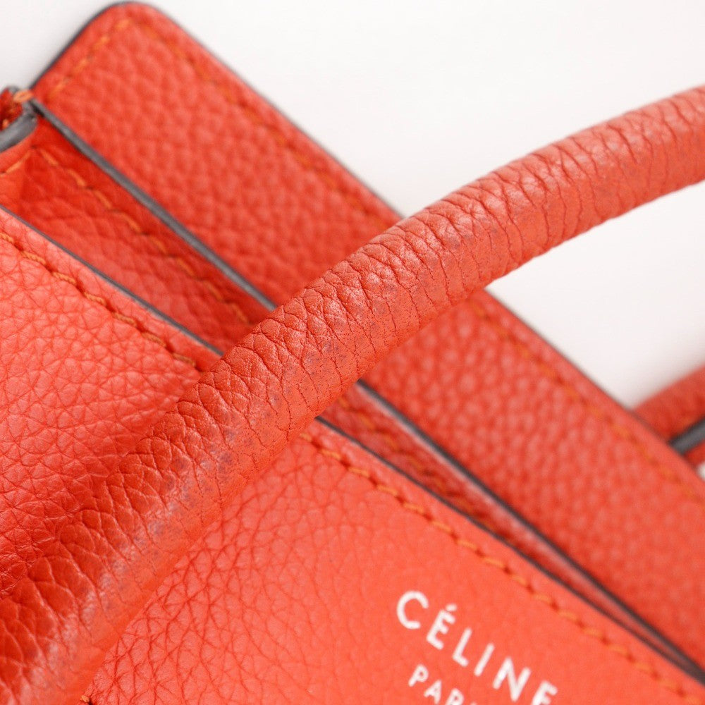 Celine Luggage Bag Grainy Leather, RED, LEATHER, Bag