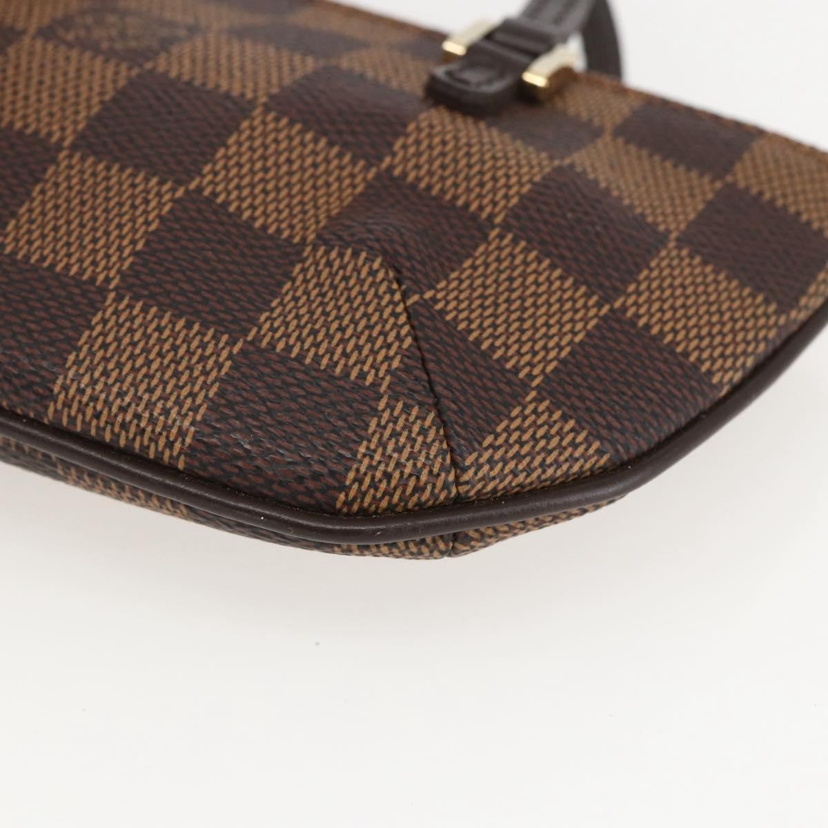 Louis Vuitton Manosque Pochette Damier, BROWN, CANVAS, Clutche & pouche