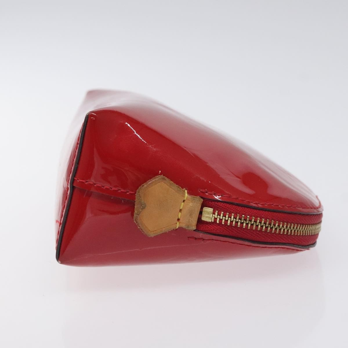 Louis Vuitton Cosmetic Pouch Monogram Vernis, RED, PATENT_LEATHER, Toiletry Case