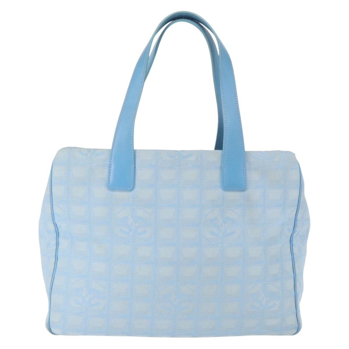 Chanel Travel Line Tote Nylon, BLUE, NYLON, Tote bag