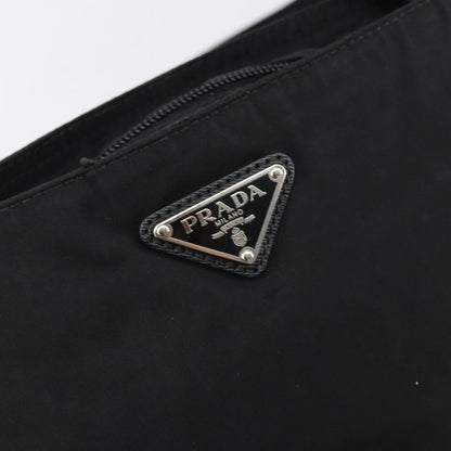 Prada Flat Messenger Bag Tessuto, BLACK, NYLON, Shoulder bag