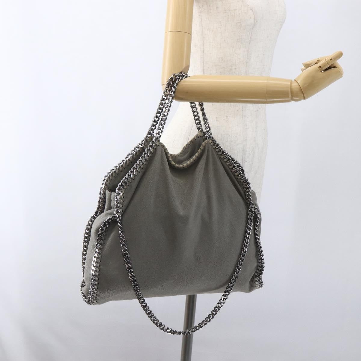 Stella McCartney Falabella Tote Shaggy Deer, GRAY, POLYESTER, Shoulder bag