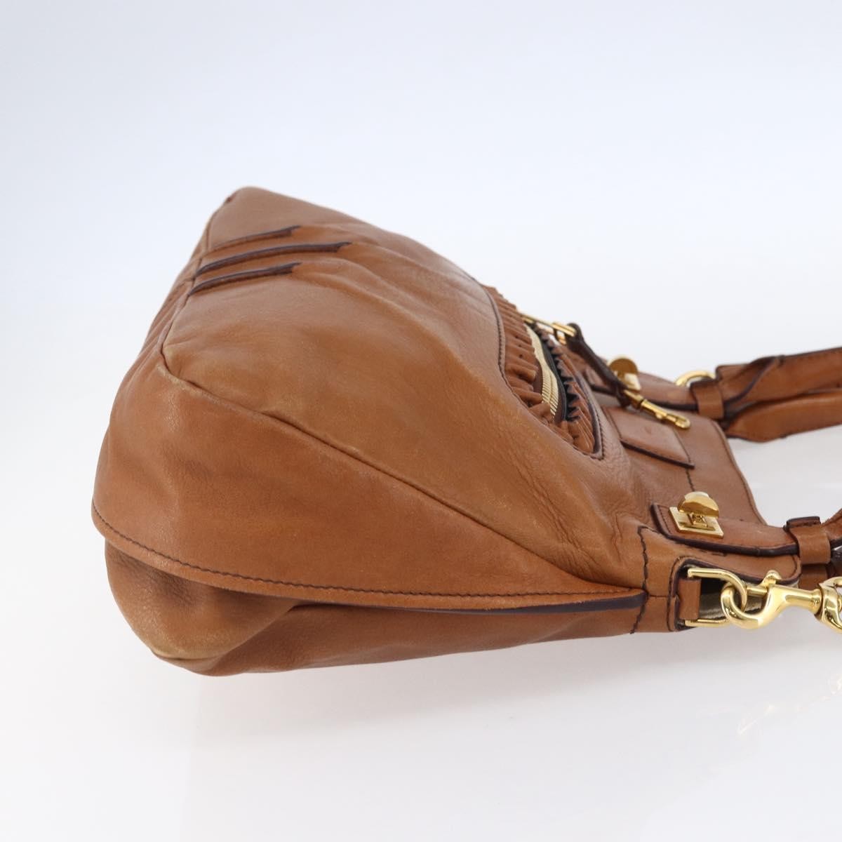 Chloe Margaret Handbag Leather, BROWN, LEATHER, Handbag