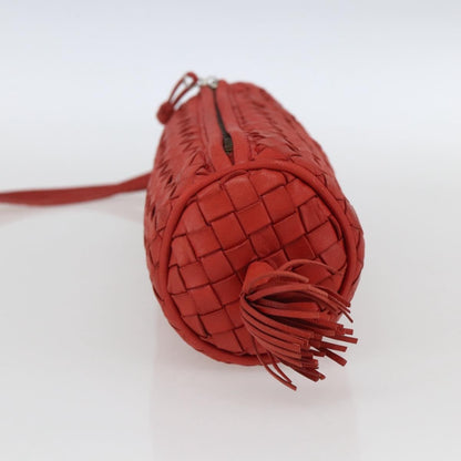 Bottega Veneta Intrecciato Clutch bag Leather, RED, LEATHER, Clutche & pouche