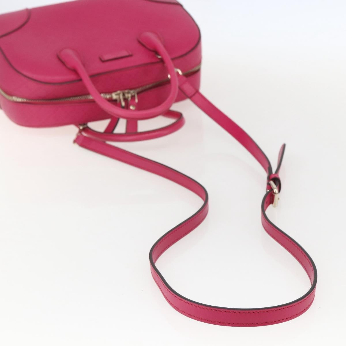 Gucci Bright Top Handle Bag Diamante Leather, PINK, LEATHER, Handbag