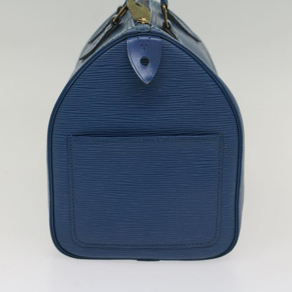 Louis Vuitton Speedy Handbag Epi Leather, BLUE, LEATHER, Handbag