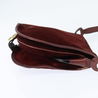 Balenciaga Shoulder Bag Suede, BURGUNDY, SUEDE, Shoulder bag